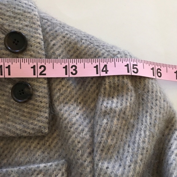 Akris Punto Neutral Brown Angora Mohair Wool Silk Blazer Jacket US 4 Ombre Boho - Picture 15 of 16